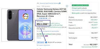 Promoção do Galaxy A57