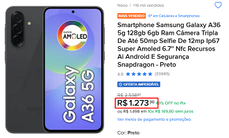 Oferta do Galaxy A36
