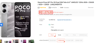 Oferta do POCO M7 Pro