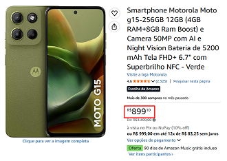 Oferta do Moto G15