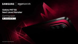 Teaser oficial do Galaxy M47 5G