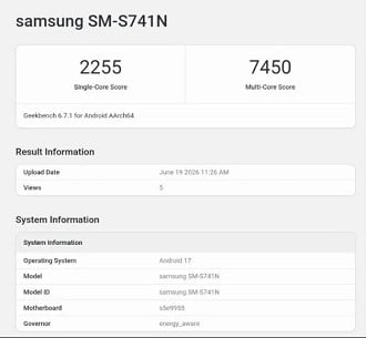 Teste de performance do Galaxy S26 FE - Foto: Android Headlines.