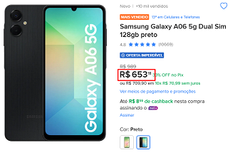 Oferta do Galaxy A06 5G