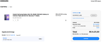 Galaxy S26+ de 256GB, por R$ 4.631,00!
