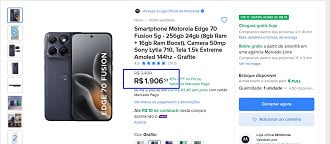 Promoção do Motorola Edge 70 Fusion