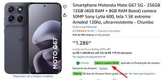 Oferta do Moto G67