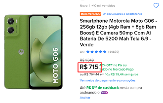 Oferta do Moto G06