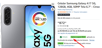 Oferta do Galaxy A17 5G