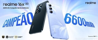 realme 16x chega com bateria de 6.000 mAh