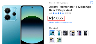 Oferta do Redmi Note 14 4G