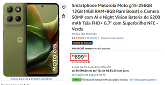 Oferta do Moto G15