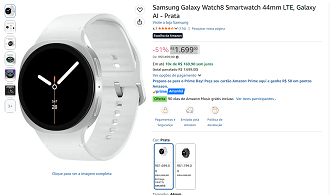 Samsung Galaxy Watch8 por R$ 1.699,00, 51% off!