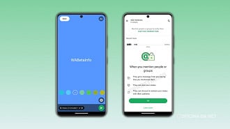 WhatsApp vai permitir marcar pessoas nos Status de texto. Imagem: WABetaInfo/Reprodução