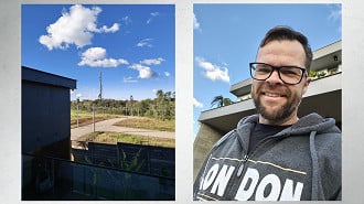 Câmera ultrawide e selfie do Edge 70