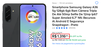 Oferta do Galaxy A36