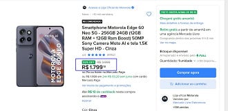 Promoção do Motorola Edge 60 Neo
