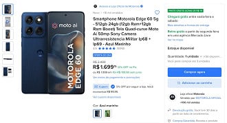 Promoção do Edge 60