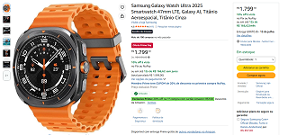Galaxy Watch Ultra por R$ 1.799,10 no Prime Day da Amazon!