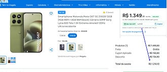 Promoção do Motorola Moto G67