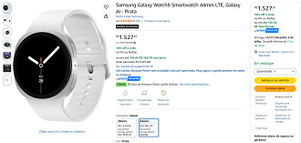 Samsung Galaxy Watch8 por R$ 1.527,30 na Amazon!