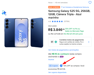 Oferta do Galaxy S25