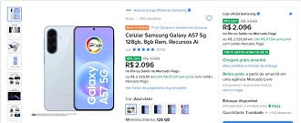 Promoção do Galaxy A57