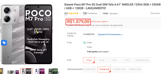 Oferta do POCO M7 Pro