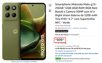 Oferta do Moto G15
