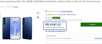 Promoção do Galaxy S25 Plus