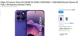 Promoção do Motorola Edge 70 Fusion+