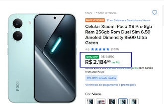 Promoção do POCO X8 Pro