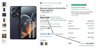 Promoção do Motorola Signature