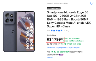 Oferta do Motorola Edge 60 Neo
