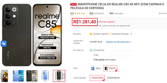 Oferta do realme C85 4G