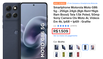 Oferta do Moto G86