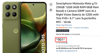 Oferta do Moto G15