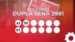 Resultado da Dupla Sena 2981: veja os números dos dois sorteios desta sexta (10) Resultado da Dupla Sena 2981: veja os números dos dois sorteios desta sexta (10)