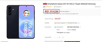 Promoção do Galaxy A57