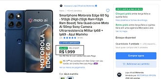 Motorola Edge 60 em oferta