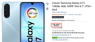 Oferta do Galaxy A17 4G
