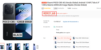 Oferta do POCO C85 4G