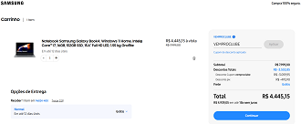 Galaxy Book4 com 44% de desconto na Samsung!
