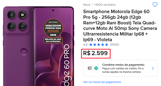 Oferta do Motorola Edge 60 Pro