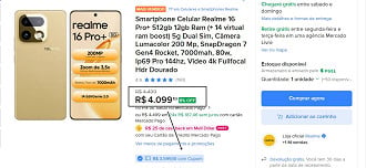 Realme 16 Pro+ em oferta