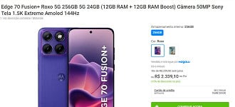 Promoção do Motorola Edge 70 Fusion Plus