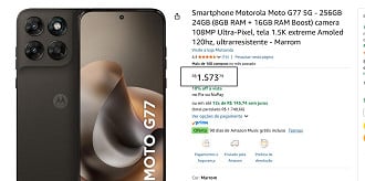 Promoção do Motorola Moto G77