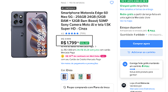 Oferta do Motorola Edge 60 Neo