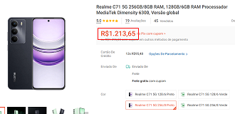 Oferta do realme C71 5G