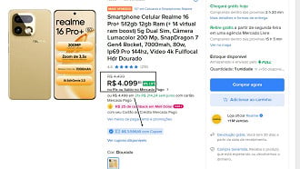 Oferta do realme 16 Pro Plus