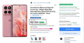 Promoção do Motorola Edge 60 Fusion